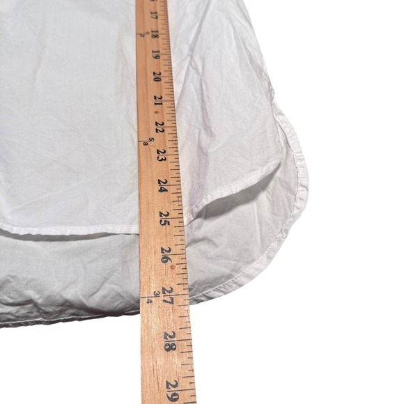 Beachlunchlounge Shirt Womens Medium White Embroidered Floral Button Up Boho Top - Picture 8 of 8